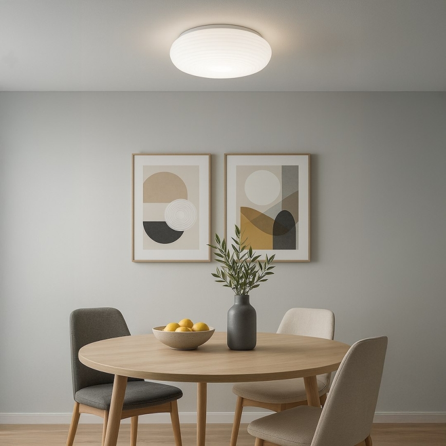 Lampa sufitowa PULSO 3xE27/15W/230V śr. 42 cm biała