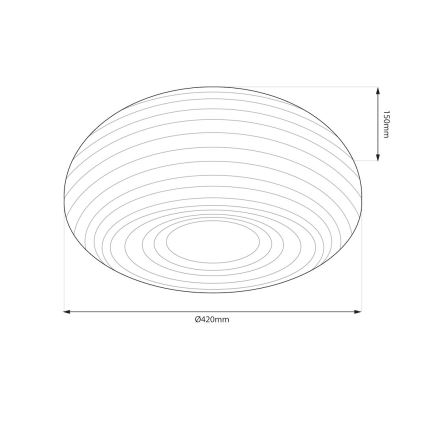 Lampa sufitowa PULSO 3xE27/15W/230V śr. 42 cm biała