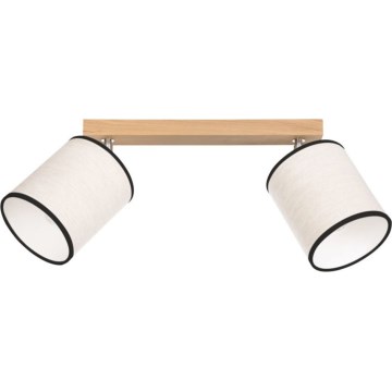 Lampa sufitowa punktowa BOHO 2xE27/25W/230V dąb