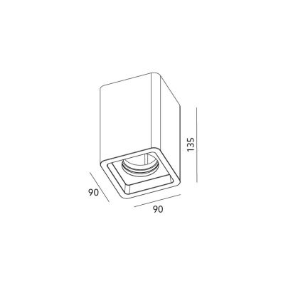 Lampa sufitowa punktowa NAOS 1xGU10/35W/230V