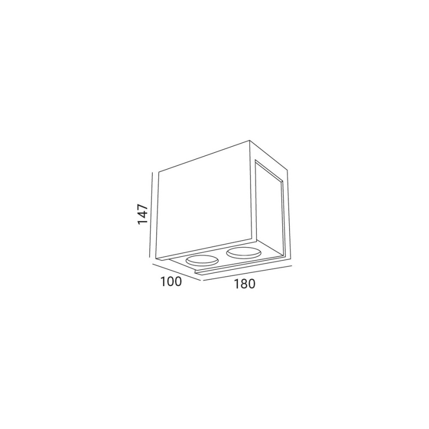 Lampa sufitowa punktowa PURO CHROME 2xGU10/25W/230V