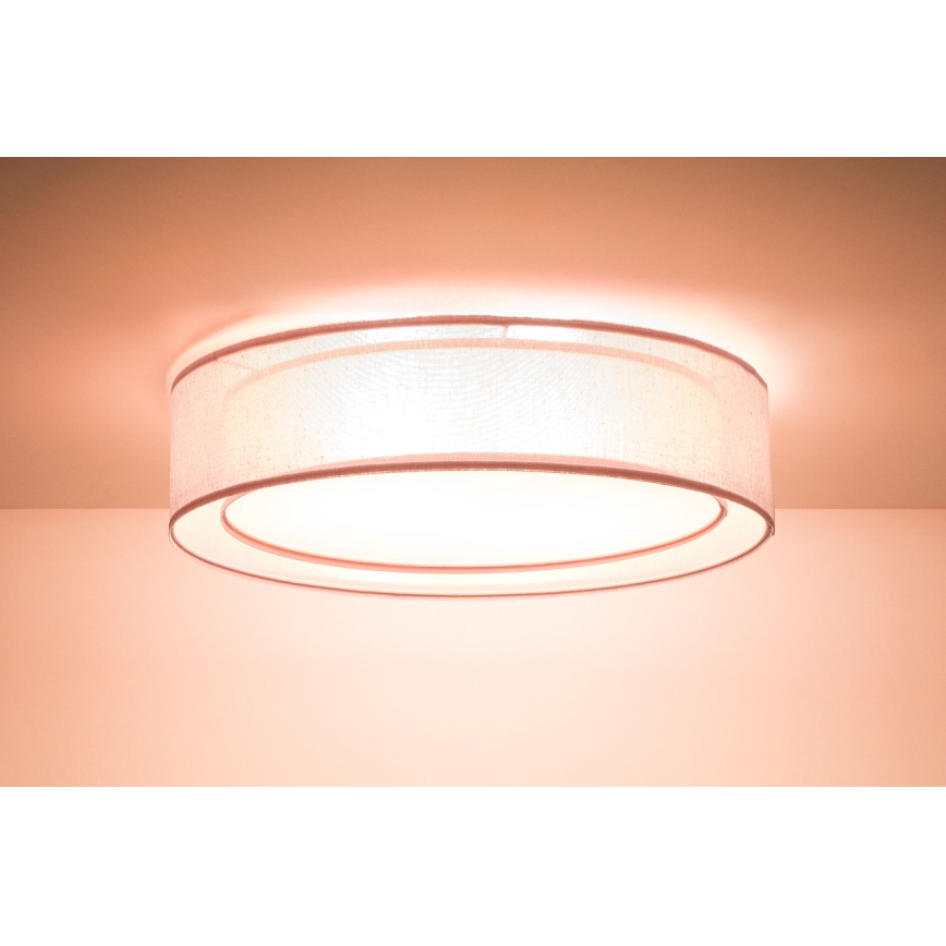 Lampa sufitowa PURO 2x E27/40W/230V, średnica 50 cm, różowa