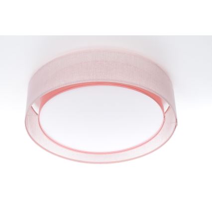 Lampa sufitowa PURO 2x E27/40W/230V, średnica 50 cm, różowa