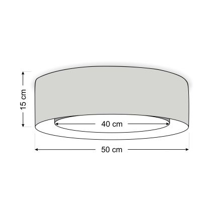 Lampa sufitowa PURO 2x E27/40W/230V, średnica 50 cm, różowa