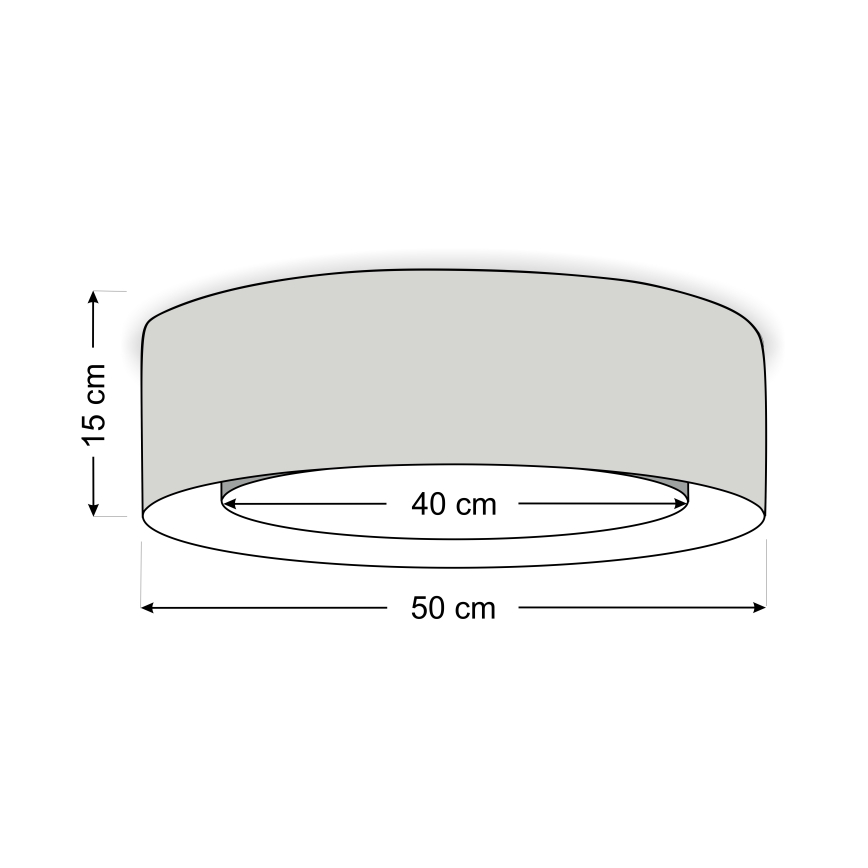 Lampa sufitowa PURO 2x E27/40W/230V, średnica 50 cm, różowa