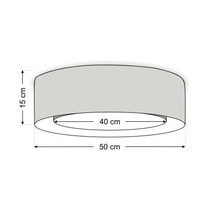 Lampa sufitowa PURO 2xE27/40W/230V śr. 50 cm zielona