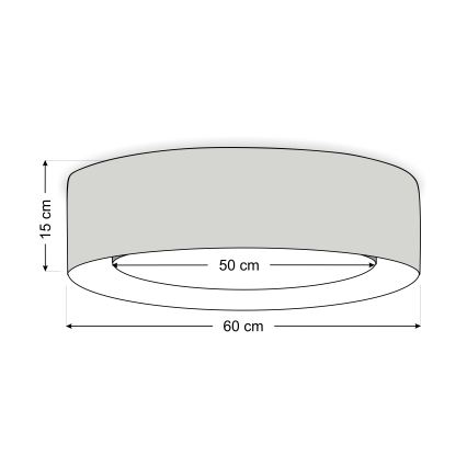 Lampa sufitowa PURO 2xE27/40W/230V śr. 60 cm beżowa