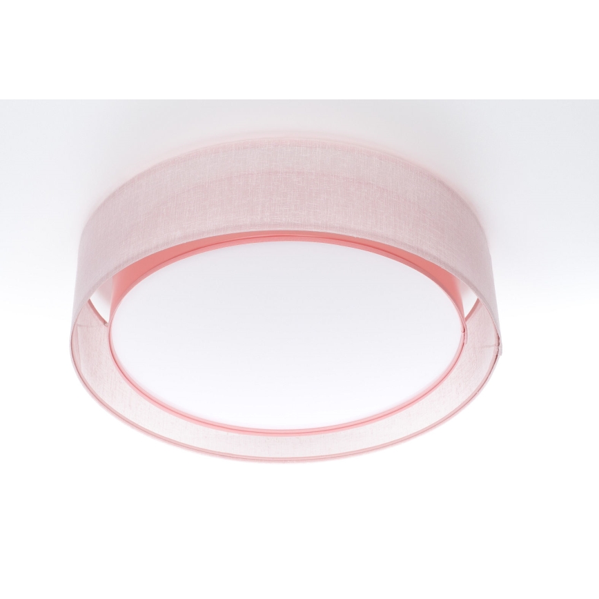 Lampa sufitowa PURO 2xE27/40W/230V średnica 60 cm różowa