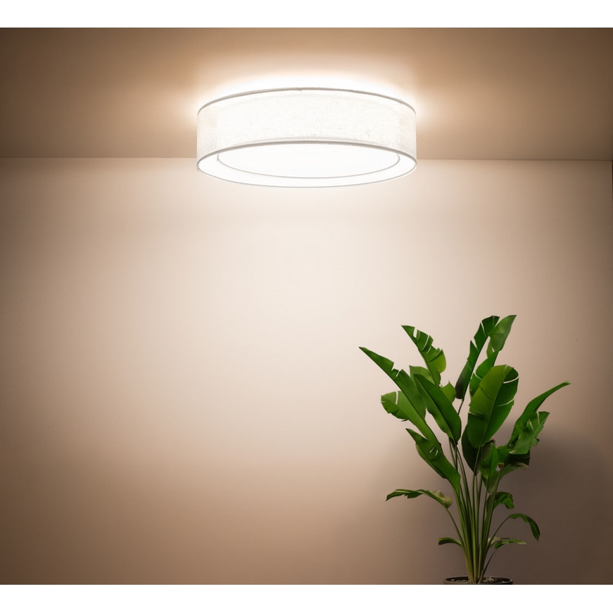 Lampa sufitowa PURO 2xE27/40W/230V Ø 60 cm biała
