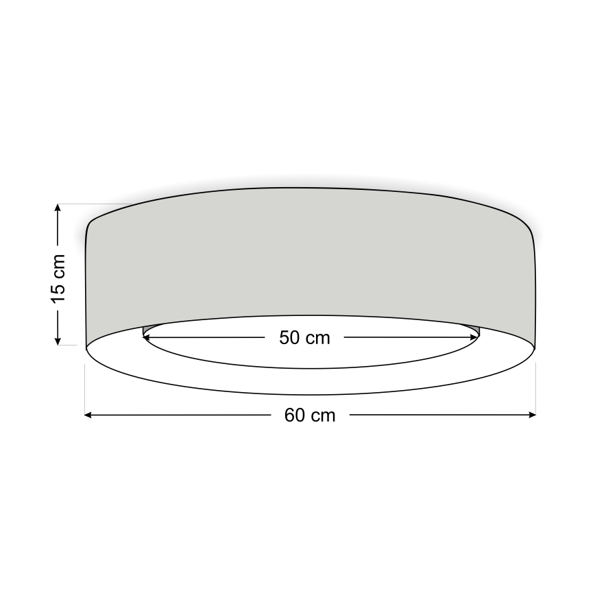 Lampa sufitowa PURO 2xE27/40W/230V Ø 60 cm biała