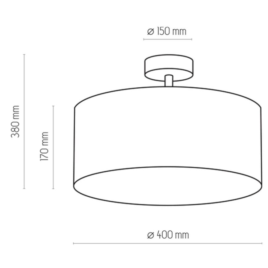 Lampa sufitowa na pręcie RONDO 4xE27/15W/230V śr. 40 cm beżowa