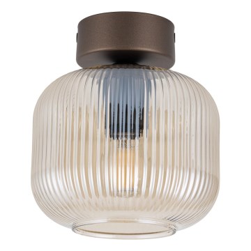 Lampa sufitowa SALVIA 1xE14/10W/230V Ø 15 cm brązowa/przydymiona