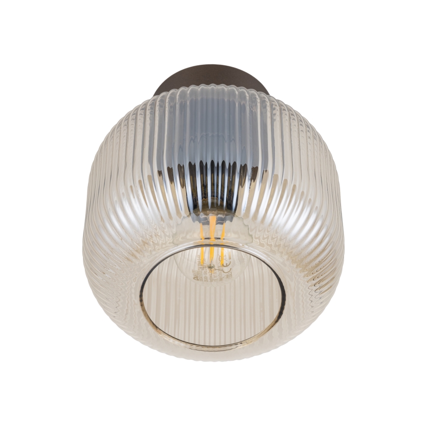 Lampa sufitowa SALVIA 1xE14/10W/230V Ø 15 cm brązowa/przydymiona