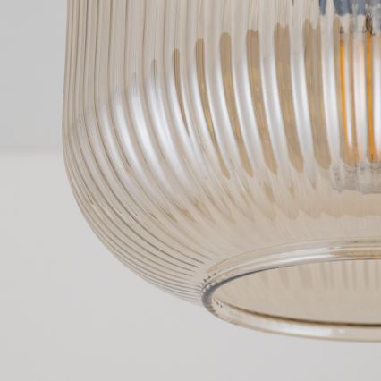 Lampa sufitowa SALVIA 1xE14/10W/230V Ø 15 cm brązowa/przydymiona
