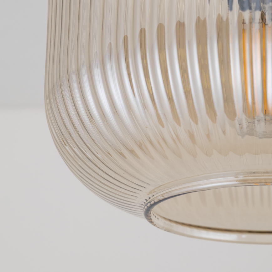 Lampa sufitowa SALVIA 1xE14/10W/230V Ø 15 cm brązowa/przydymiona