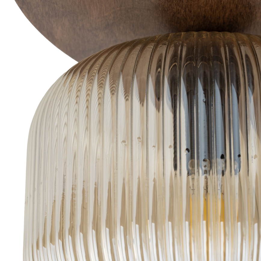 Lampa sufitowa SALVIA 3xE14/10W/230V śr. 40 cm brązowa/dymno-brązowa