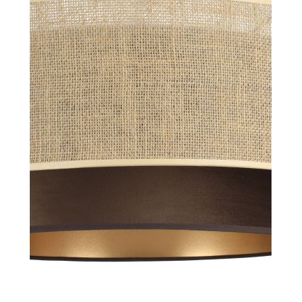 Lampa sufitowa SARTA 1xE27/60W/230V śr. 45 cm brązowa/juta