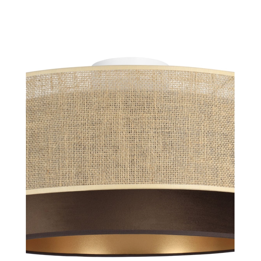 Lampa sufitowa SARTA 1xE27/60W/230V śr. 45 cm brązowa/juta