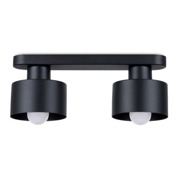 Lampa sufitowa SAVAR 2xE27/60W/230V czarna