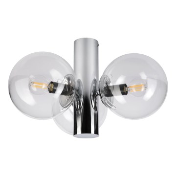 Lampa sufitowa SFERIO 3xE14/5W/230V błyszczący chrom/przezroczyste szkło