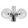 Lampa sufitowa SFERIO 3xE14/5W/230V błyszczący chrom/przezroczyste szkło