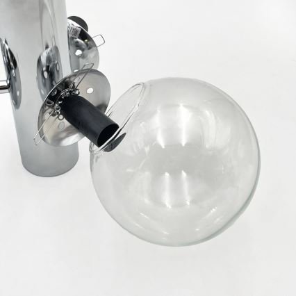 Lampa sufitowa SFERIO 3xE14/5W/230V błyszczący chrom/przezroczyste szkło