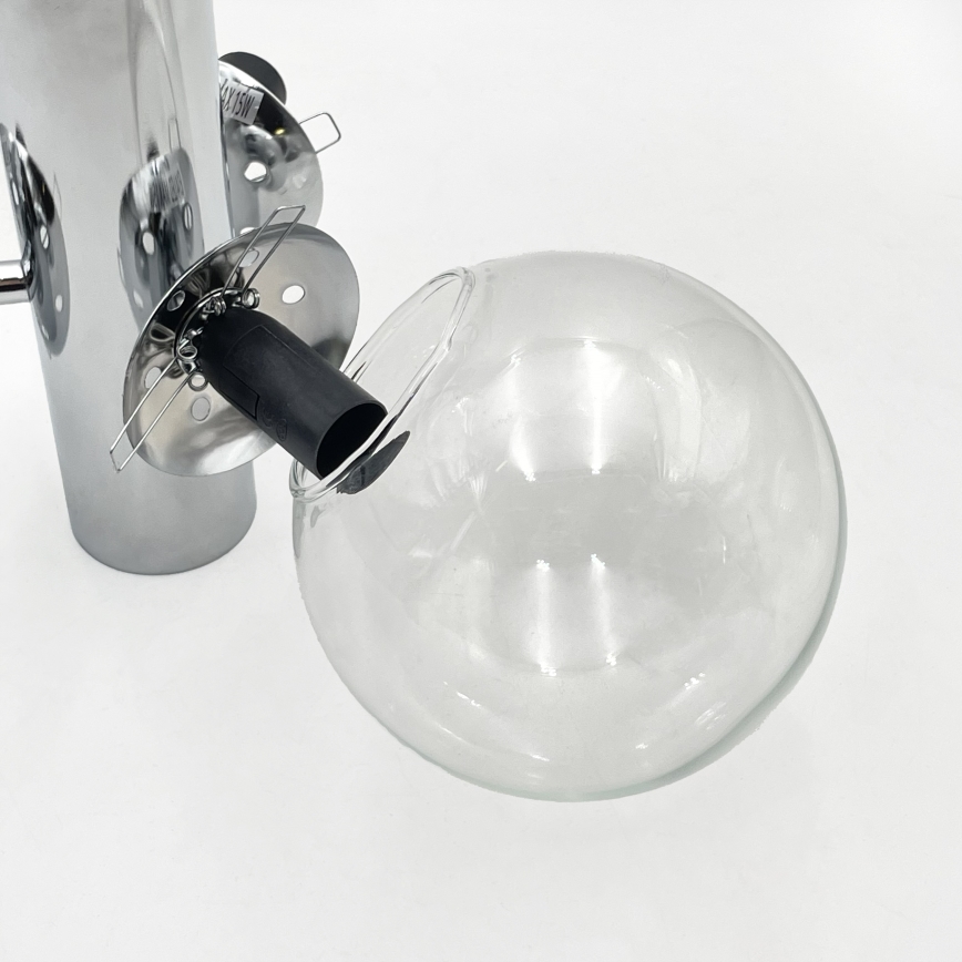 Lampa sufitowa SFERIO 3xE14/5W/230V błyszczący chrom/przezroczyste szkło