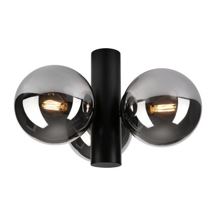 Lampa sufitowa SFERIO 3xE14/5W/230V czarna/przydymiona