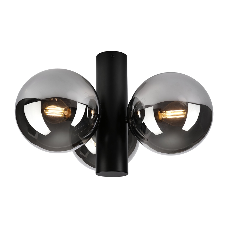 Lampa sufitowa SFERIO 3xE14/5W/230V czarna/przydymiona