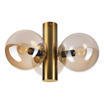 Lampa sufitowa SFERIO 3xE14/5W/230V mosiądz/przydymiony beż