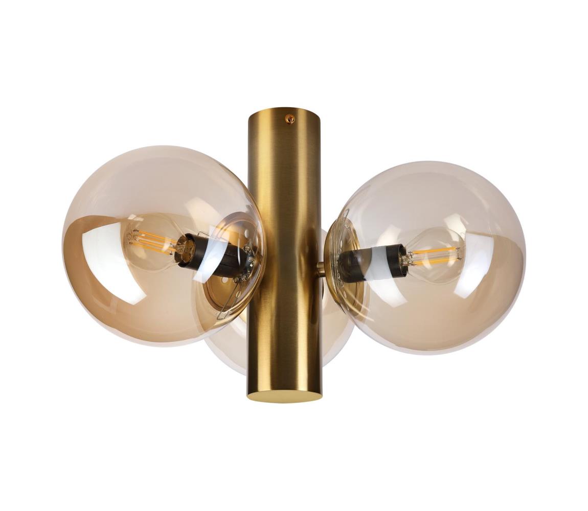 Lampa sufitowa SFERIO 3xE14/5W/230V mosiądz/przydymiony beż