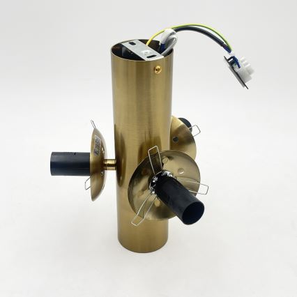Lampa sufitowa SFERIO 3xE14/5W/230V mosiądz/przydymiony beż