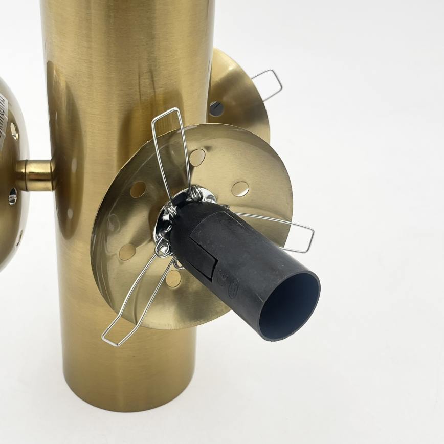 Lampa sufitowa SFERIO 3xE14/5W/230V mosiądz/przydymiony beż