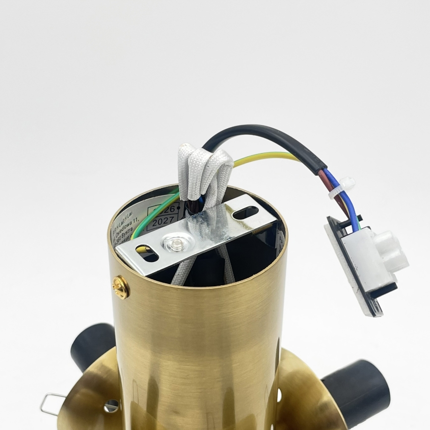 Lampa sufitowa SFERIO 3xE14/5W/230V mosiądz/przydymiony beż