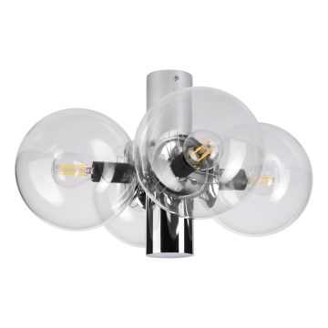 Lampa sufitowa SFERIO 4xE14/5W/230V, błyszczący chrom z przezroczystymi kloszami