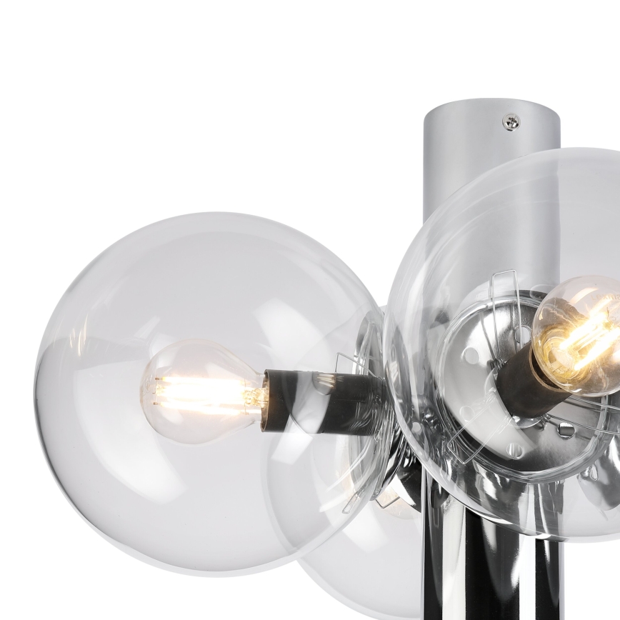 Lampa sufitowa SFERIO 4xE14/5W/230V, błyszczący chrom z przezroczystymi kloszami