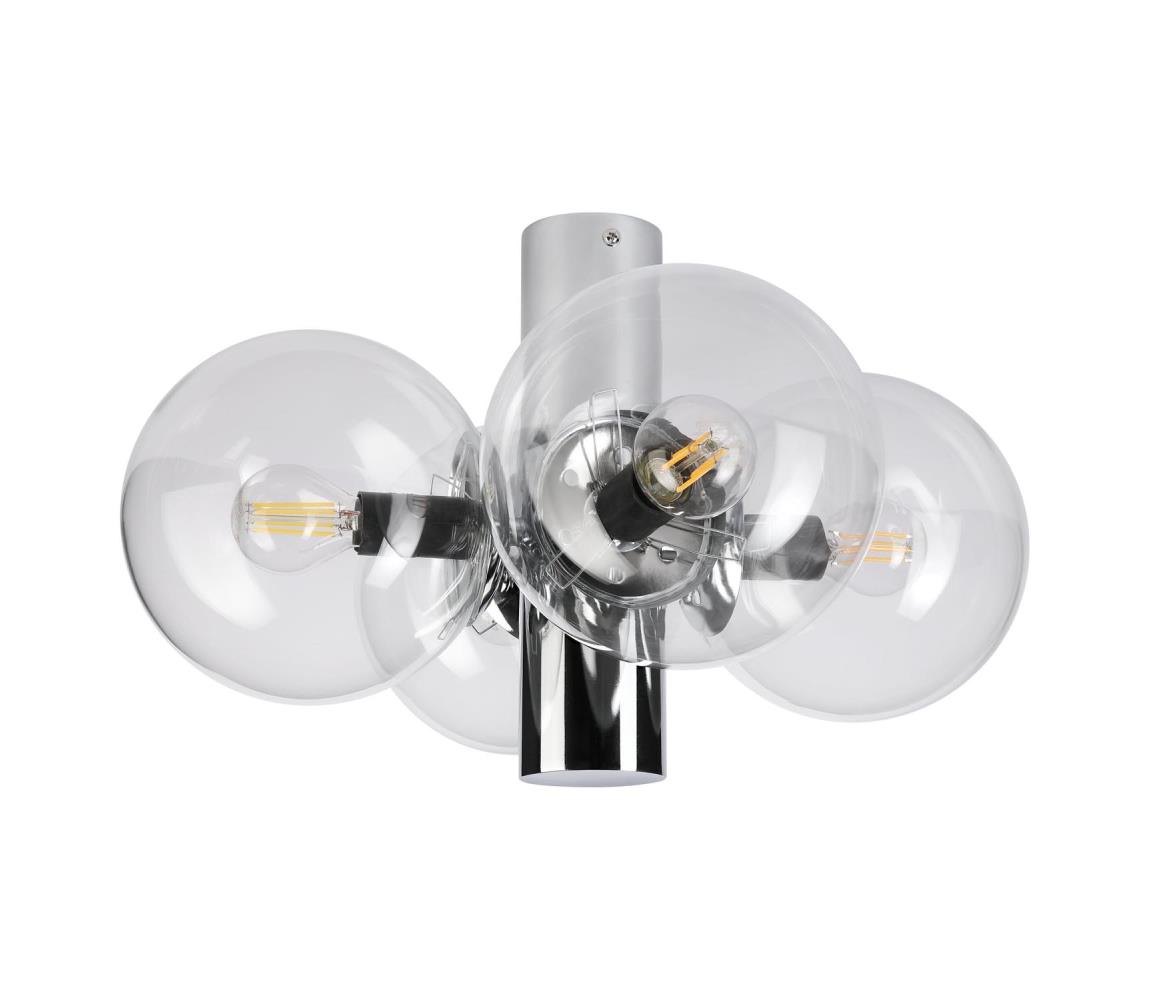 Lampa sufitowa SFERIO 4xE14/5W/230V, błyszczący chrom z przezroczystymi kloszami