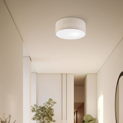 Lampa sufitowa SIRJA 1xE27/15W/230V śr. 35 cm beżowa