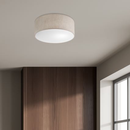 Lampa sufitowa SIRJA 1xE27/15W/230V śr. 35 cm beżowa