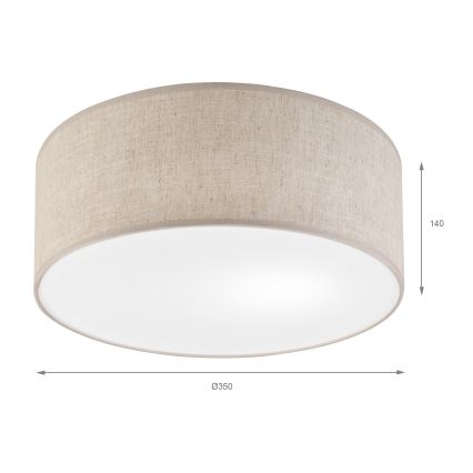Lampa sufitowa SIRJA 1xE27/15W/230V śr. 35 cm beżowa