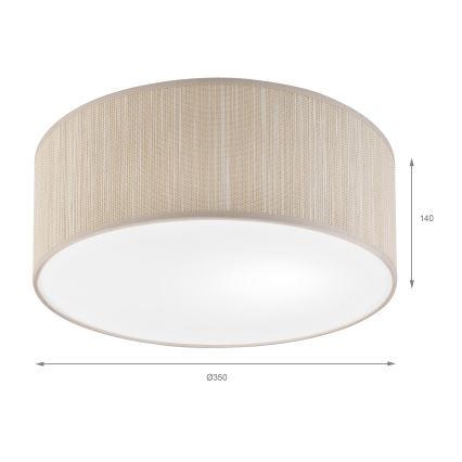 Lampa sufitowa SIRJA 1xE27/15W/230V, średnica 35 cm, beżowa
