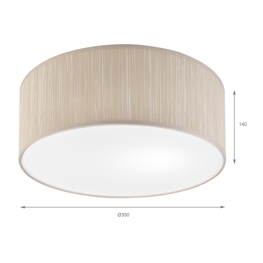 Lampa sufitowa SIRJA 1xE27/15W/230V, średnica 35 cm, beżowa