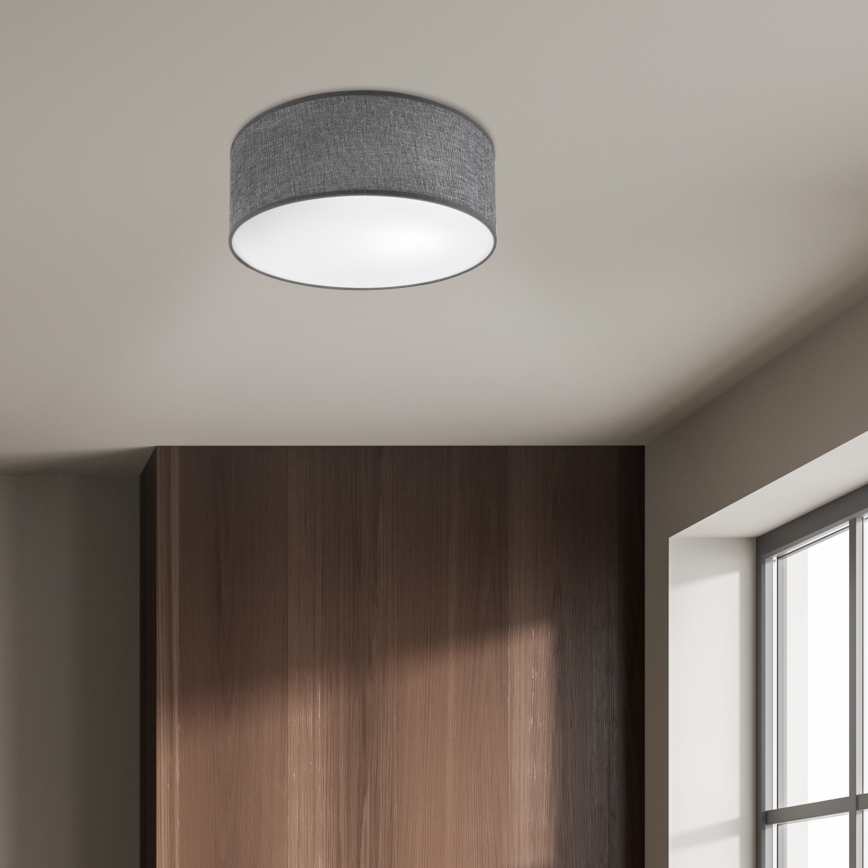 Lampa sufitowa SIRJA 1xE27/15W/230V, średnica 35 cm, szara