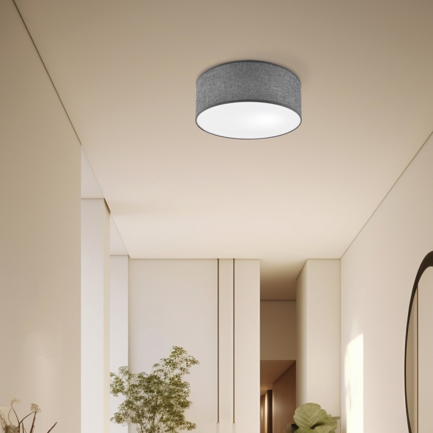 Lampa sufitowa SIRJA 1xE27/15W/230V, średnica 35 cm, szara