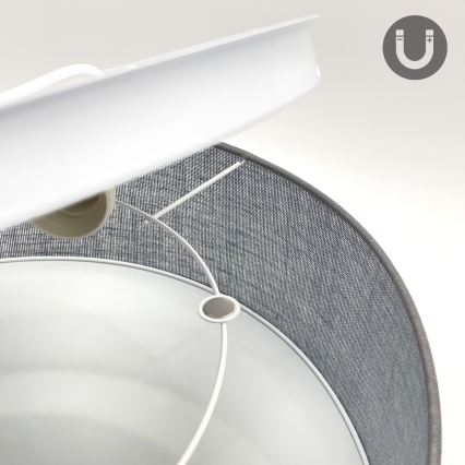 Lampa sufitowa SIRJA 1xE27/15W/230V, średnica 35 cm, szara