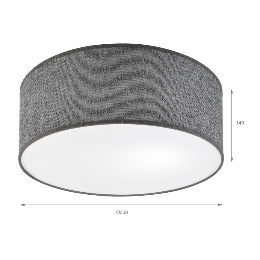 Lampa sufitowa SIRJA 1xE27/15W/230V, średnica 35 cm, szara