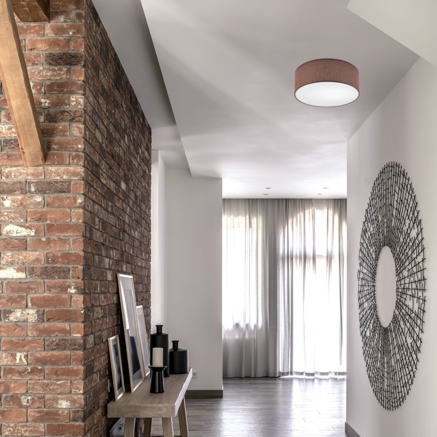 Lampa sufitowa SIRJA 1xE27/60W/230V śr. 35 cm brązowa
