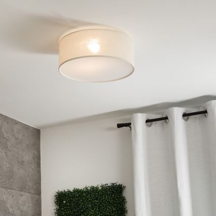 Lampa sufitowa SIRJA 1xE27/60W/230V śr. 35 cm kremowa