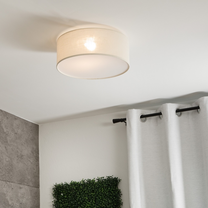 Lampa sufitowa SIRJA 1xE27/60W/230V śr. 35 cm kremowa