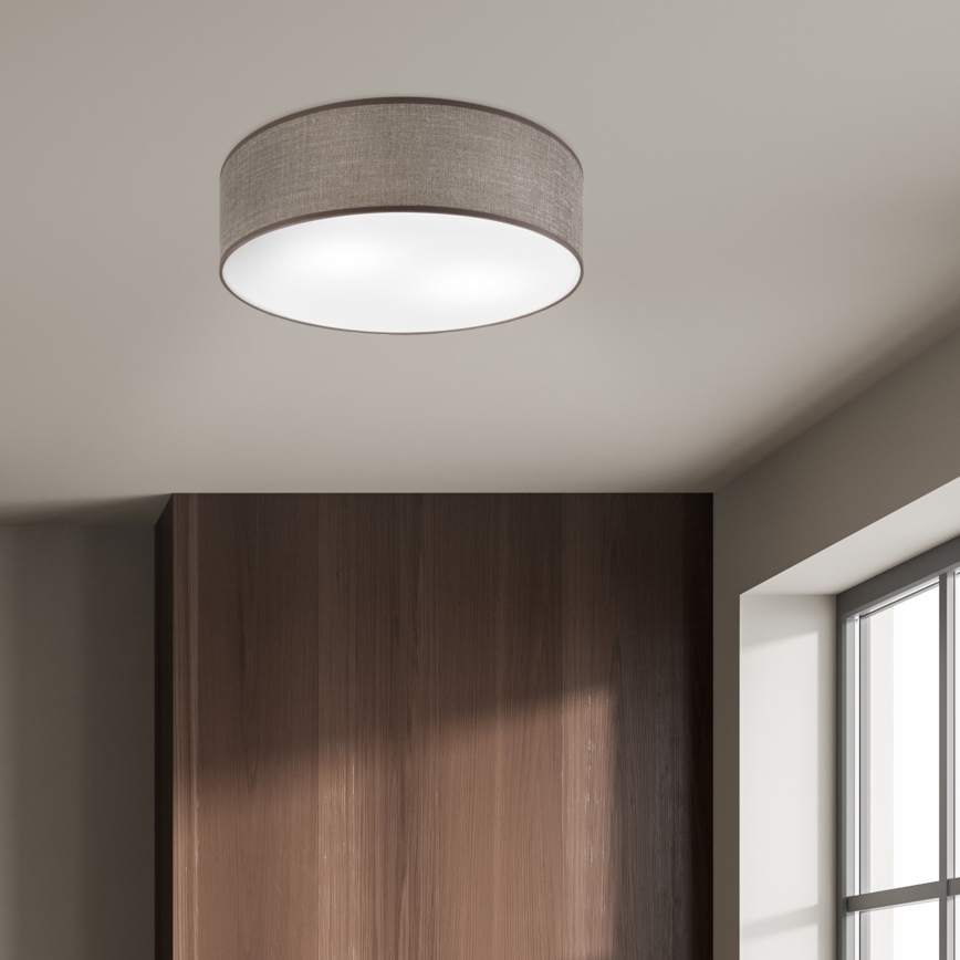 Lampa sufitowa SIRJA, 2x E27/15W/230V, średnica 45 cm, brązowa